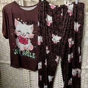 NEW Kitten Just Smile Pajama Set S 3/X